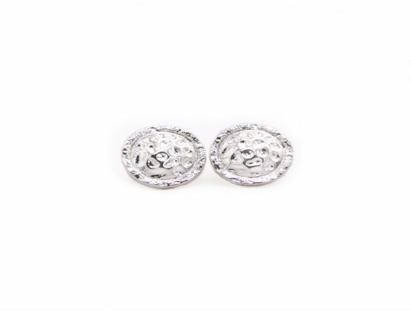 

fashion round stud earrings exaggerated and generous style for women gold white rose three color optional9099327, Golden;silver