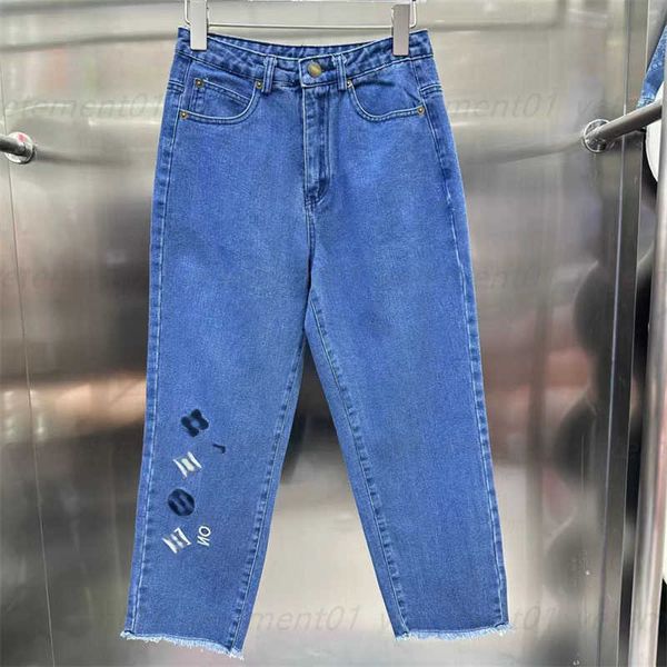 

designer jeans womens summer denim pants women thin section loose straight pants casual trend jean sweatpant womens clothe, Blue