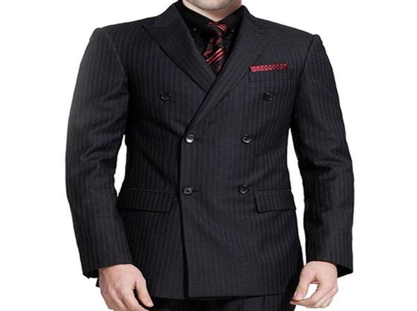 

black plaid cloth wedding groomsmen tuxedos 2018 groom wear three piece jacket pants vest double breasted business party men suits4847068, Black;gray