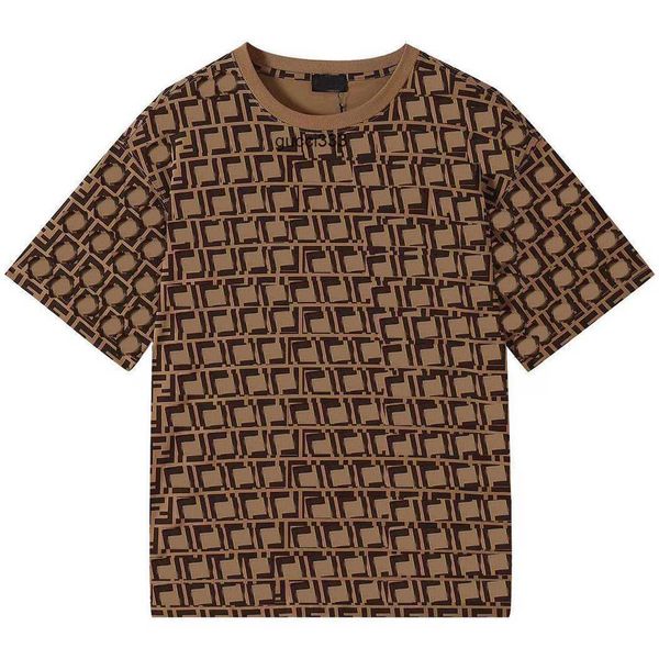 

new t-shirt fendyly fashion letter ff high spring/summer designer sleeve print brand same men's men's crewneck short trend star b, White;black