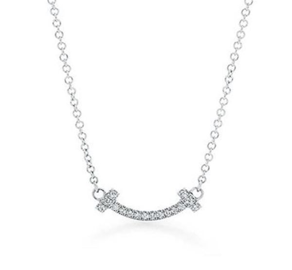 

925 sterling silver fashion jewelry necklaces smile necklace multi style large medium and small size women girlfriend gift q08131886744