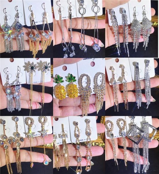 

fashion jewelry diamond earrings women039s fashion simple temperament wild long tassel earrings9692034, Golden