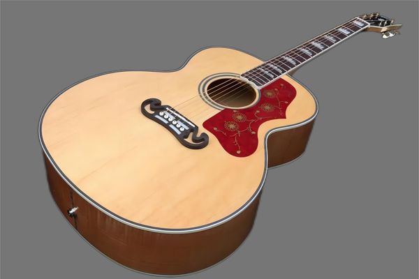 

g j200 na 43 solid spruce maple side & back acoustic guitar with fishman pick-ups golden hardware natural color