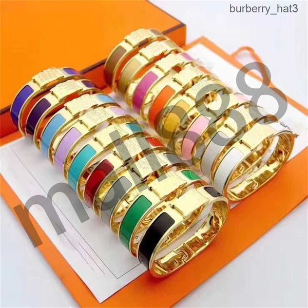 

designer h letter gold plated bangle bracelet luxury brand bangles for women men fashion bracelets everyday accessories party wedding valent, Black