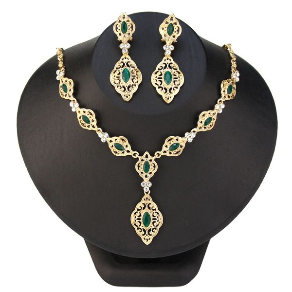 

wedding jewelry sets sunspicems gold color women jewelry sets morocco style earring necklace set muslim bijoux bride gift arabic caftan acce, Slivery;golden