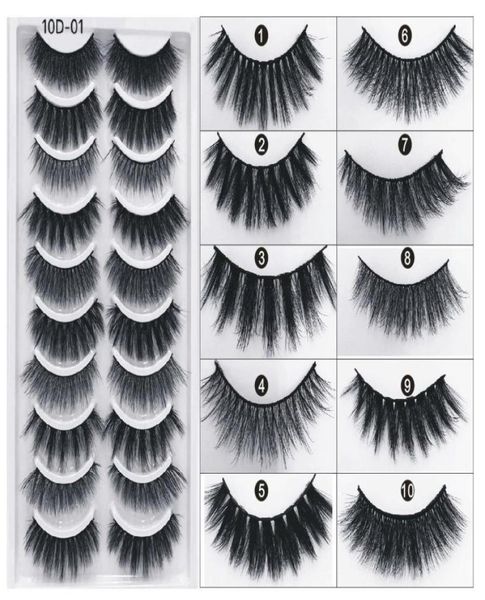 

10 pairs faux mink eyelashes handmade makeup 3d natural false eyelashes long eyelash extension fake lashes4275353