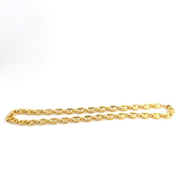 

men's solid 14 k yellow fine gold gf sun character necklace rings link chain 24 10mm birthday valentine gift valuable233n, Silver