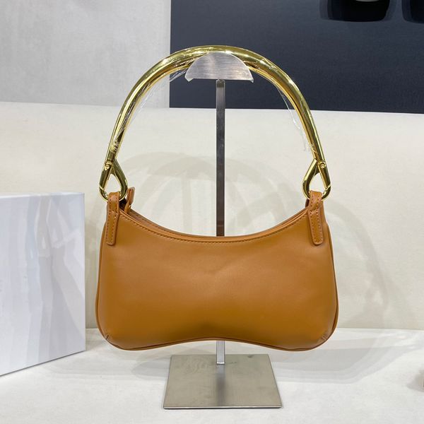 

fashion handbags hobo bag genuine leather shoulder bags gold letter decoration hardware handle zipper closure cell phone pocket women tote p