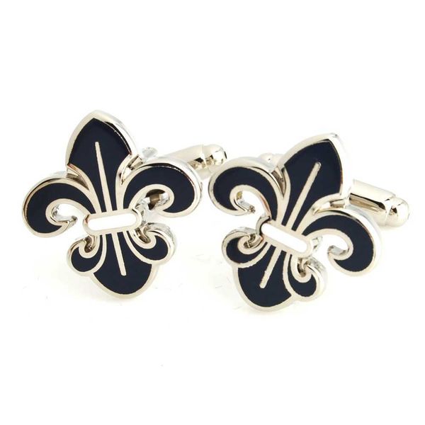 

cuff links yh-1763 novelty enamel fleur di lis cufflinks flower cufflinks - factory direct wholesale hkd230718, Silver