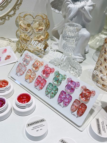 

nail polish 6pc set flower gel art varnishes fairy soak off manicure uv led primer for nails design 230718