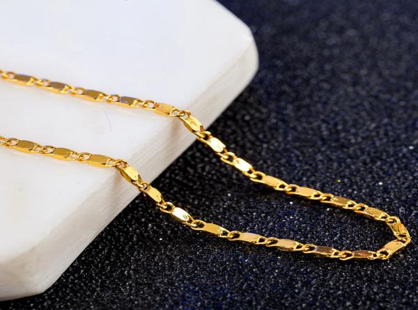 

whole new gold necklaces chain super deal gold chain men jewelry vacuum plated new fashion jewelry3355439, Silver