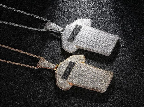 

new iced out baddest jersey pendant necklace cubic zircon hip hop rock jewelry for men gift drop3206462, Silver