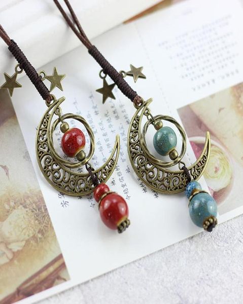 

long necklace handmade women ethnic necklaces punk style fashion jewelry boho bohemian necklace4825742, Silver