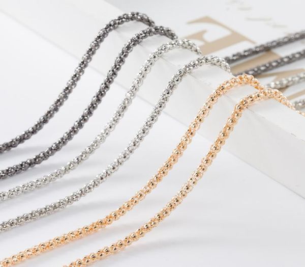 

diy men and women fashion jewelry clothing necklace corn chain3222452, Silver