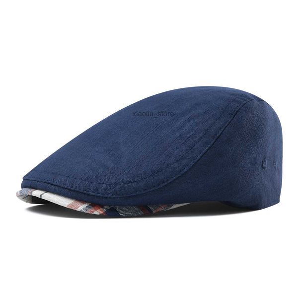 

newsboy hats jangoul linen cap irish flat cap for men fitted newsboy cap adjustable ivy gatsby hat hkd230718, Blue;gray