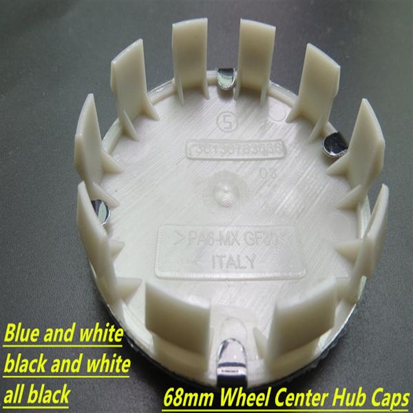 

4pcs blue white black white wheel center cap badge emblems 68mm 10 clips for bmw series 3 4 5 6 x e30 e45 z4 318 dhl291o