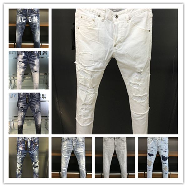 

2023 new arrivals d2 mens luxury designer denim jeans dsquared2 holes dsq2 trousers dsquare jeans coolguy biker pants mens clothing 2#003, Blue