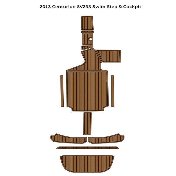 

2013 centurion sv233 swim platform cockpit pad boat eva foam faux teak floor mat
