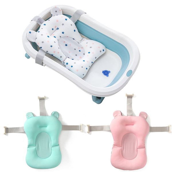 

bathing tubs seats baby bathtubs tub pad nonslip bathtub seat support mat born safety security foldable bath cushion goods 230718