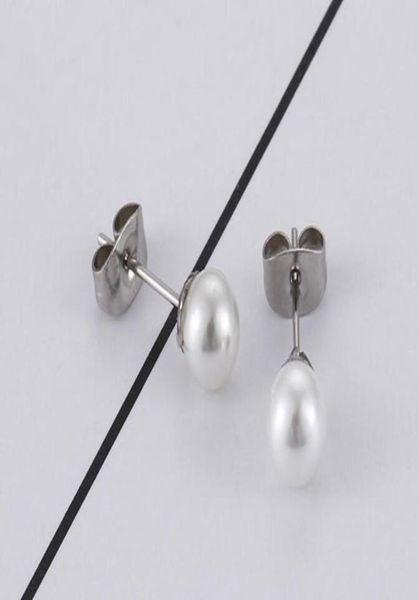 

women el oso pendien stud no fade brand jewelry original design fashion stainless steel panda pearl jewelry stud earrings7263693, Golden;silver