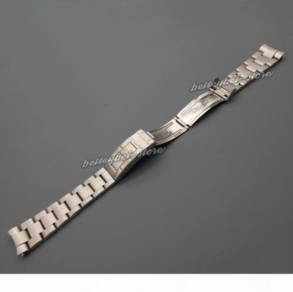 

20mm new silver brushed stainless steel curved end watch band strap bracelets for watch4812551, Black;brown