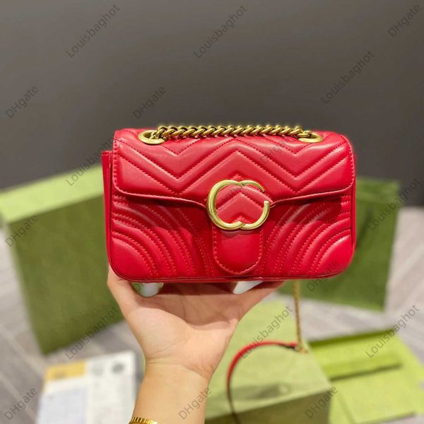 

10a designers bags women gold chain shoulder bag luxurys womens handbag classic solid letter leather wallet fashion messenger purse very nic