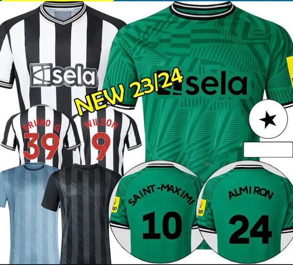 

10 saint-maximin 9 wilson customized 23-24 soccer jerseys football wear 8 gordon 7 joelinton 6 lascelles kingcaps dhgate design your own foo, Black;yellow