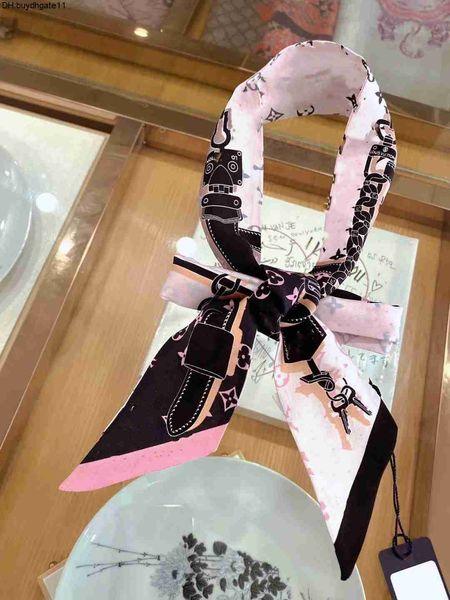 

vd86 scarves luxury designer silk scarf handbags women bags letter flower scraves grade head hair 10 colors classic material, Blue;gray