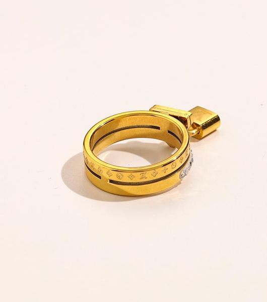 

designer branded band rings women 18k gold plated rhinestone crystal stainless steel love wedding jewelry supplies ring fine carvi4736285, Silver