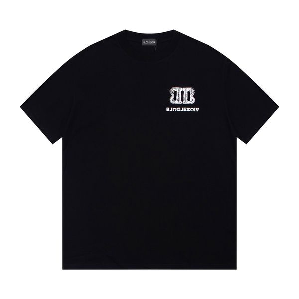 

blcg lencia summer t-shirts high street hip-hop style 100% cotton quality men and women drop sleeve loose tshirts oversize 23264, White;black