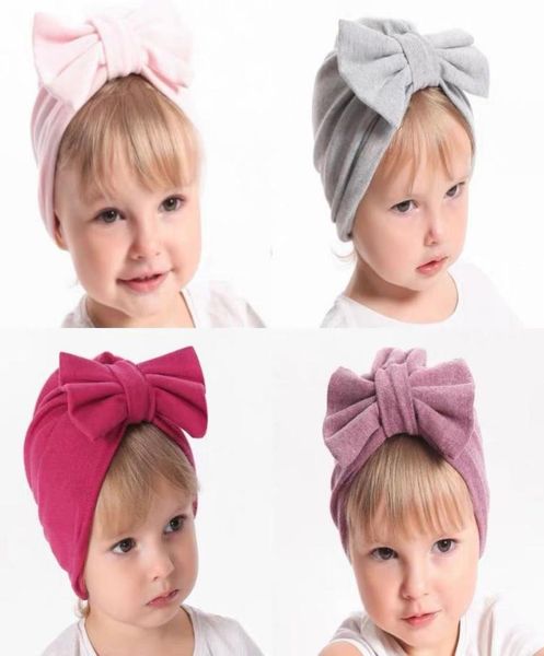 

baby kids double knitting hat autumn winter new children cashmere bows hats newborn soft hats baby girls warm beanies 12 colors a29116735, Yellow