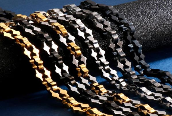 

11mm thick gold black stainless steel chains necklaces 63cm 248quot long heavy metal link chain necklace for men male jewellery8678288, Silver