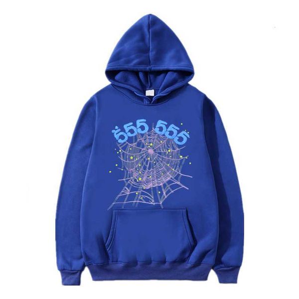 

mens designer sweater sp5der womens hoodie 555555 angel hoodie men women heavy fabric spider web sweatshirts pullover, Black