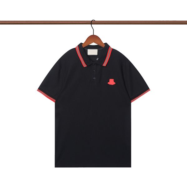 

23ss mens polo shirt designer polo high street embroidery printing t shirt men summer cotton casual t-shirts, White;black