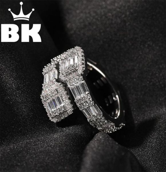 

hip hop men039s baguette adjustable custom men ring famous brand iced out micro pave cz punk rap jewelry size 2202152221948, Slivery;golden