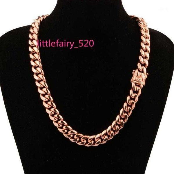 

chains chains charming miami cuban for men hip hop jewelry rose gold color thick stainless steel wide big chunky necklace or bracelet, Silver