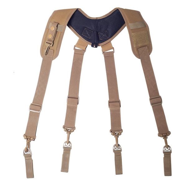 

suspenders outdoor adjustable equipage suspender x type tactics braces tactical suspenders men duty belt harness combat readiness strap 2307, Black;white