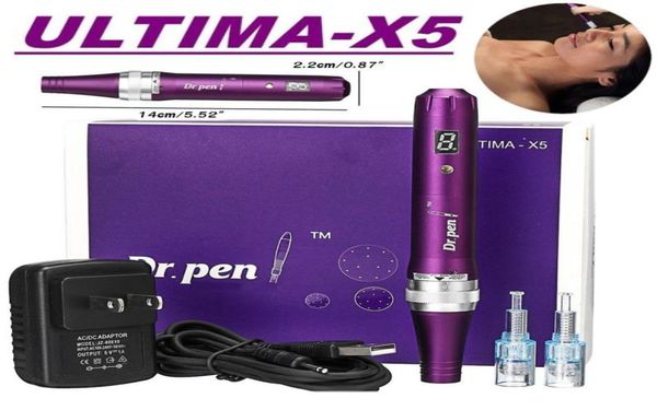 

ultima x5 dr pen wireless wired electric derma pen auto microneedle dermapen with led screen adjustable needle length 025mm25mm8539605