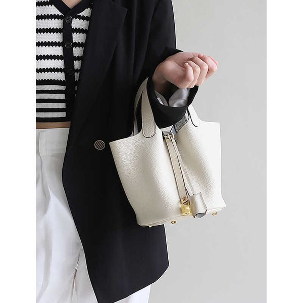 

designer picotin lock bags h ermes for women layer cowhide basket bag leather female minority design large capacity handbag b with real logo