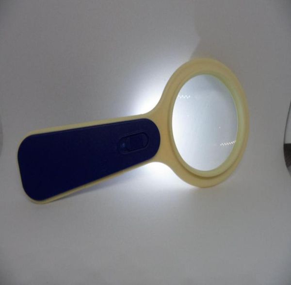 

highquality 80mm x10 led flash handheld magnifier loupes jewelry magnifying reading glasses for newspape 9223944