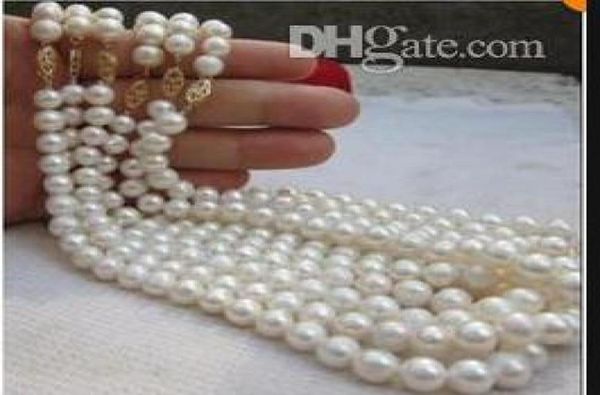 

fine pearl jewelry white tahitian pearl necklace 14k 18 inch 6pcs1636305, Silver