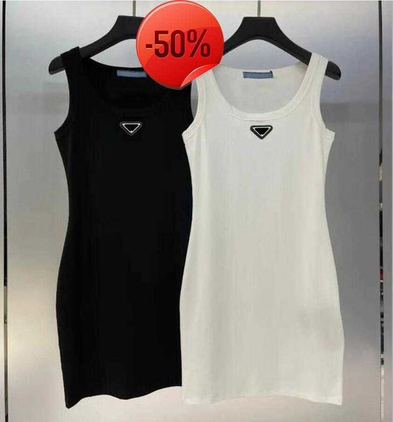 

p-ra designer women's casual dresses summer fashion brands womens tank dress knitted cotton u neck sleeveless dresses elasticity bodyc, Black;gray