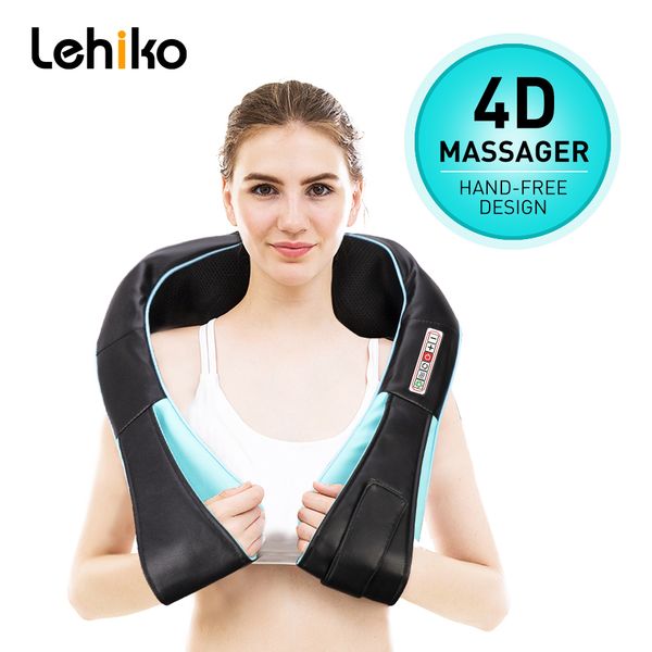 

massaging neck pillowws with gift boxhome car u shape electrical shiatsu back neck shoulder body massager infrared heated kneading 4d massag