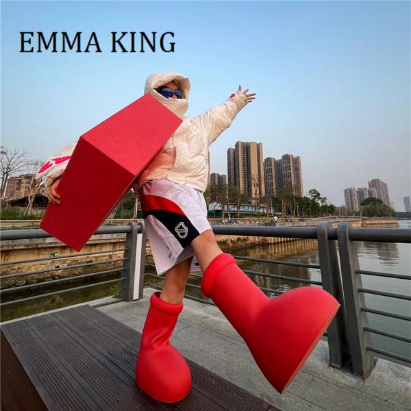 

dress shoes waterproof rubber boots round toe thick bottom rain shoe men's slipon big red novelty 2023 45 230718, Black