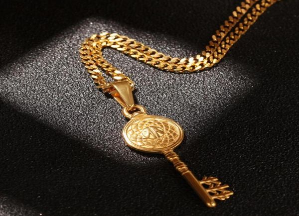

hip hop stainless steel antique key pendant necklaces for men women mens pendants gold chain necklace jewelry gift2929479, Silver