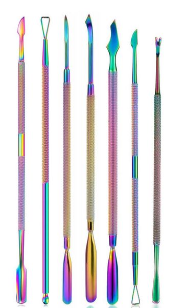 

wholes cuticle pusher stainless steel nail art tools pedicure manicure care cleaner tool finger dead skin remover1695321