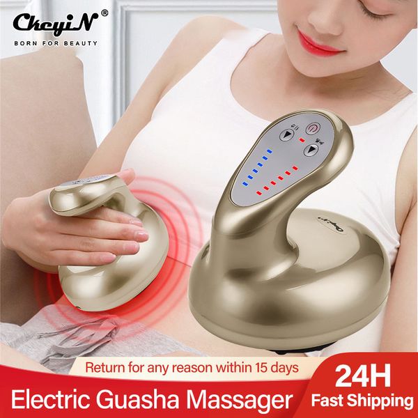 

face massager usb rechargeable body guasha scraping massager stimulate acupoints cup suction meridian dredge massage therapy slimming device