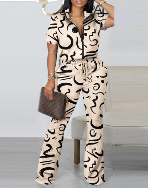 

women's two piece pants women clothing two piece suit sets daily wear casual turn-down collar short sleeve zip up drawstring pants set, White