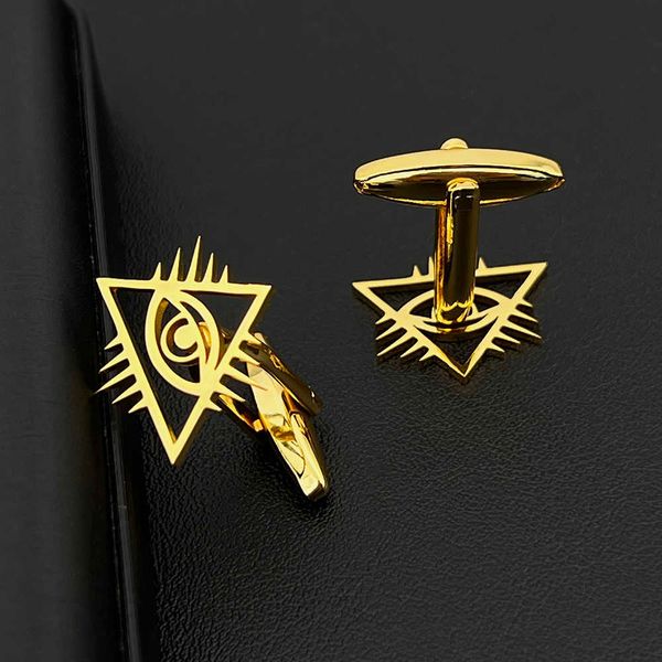

cuff links fashion all-seeing eye of providence cufflinks for men women shirt button clasp buckle stainless steel holiday gift wedding set h, Silver