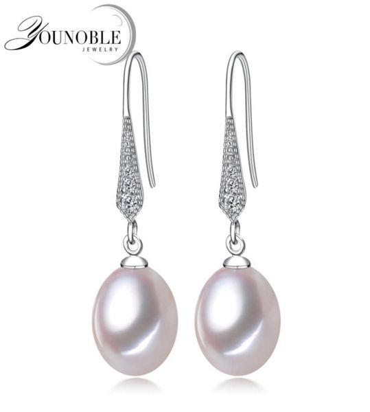 

freshwater natural pearl earrings pearl with 925 sterling silver trendy earringsbirthday gift jewelry women fashion earrings8971570, Golden;silver